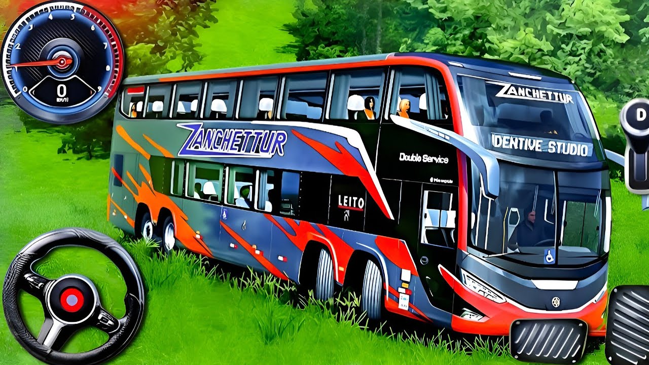 Offroad Coach Bus Driving 2025 - Real Uphill Bus Drive 3D Simulator - Android Gameplay