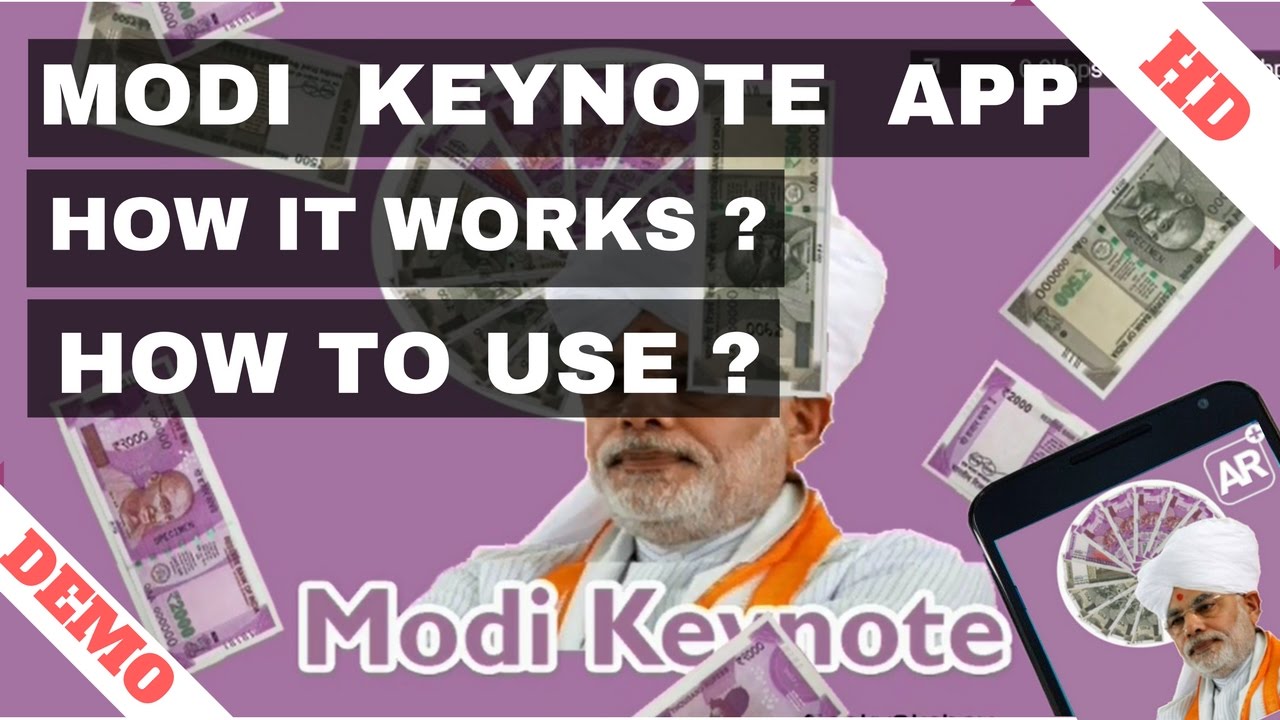 MODI KEYNOTE APP - HOW IT WORKS & HOW TO USE IT ? (HINDI)