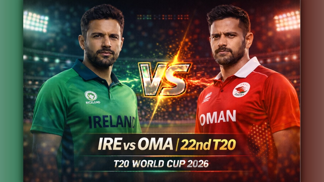 IRE vs OMA Live Cricket Score - T20 World Cup 2026 Match 22 | Ireland vs Oman Live Updates