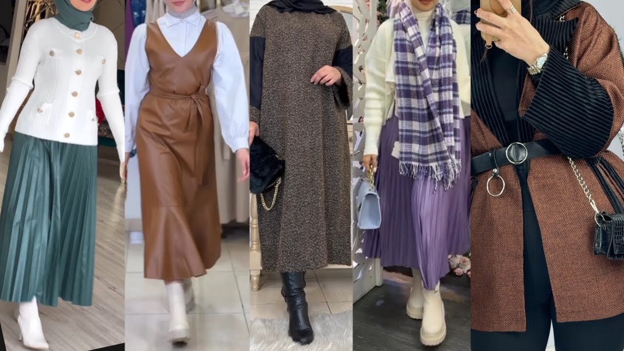 موضة شتاء2024🌟موديلات ألبسة نسائية للمحجبات شتوية روعةةmodest clothing/hijab style/modest fashion