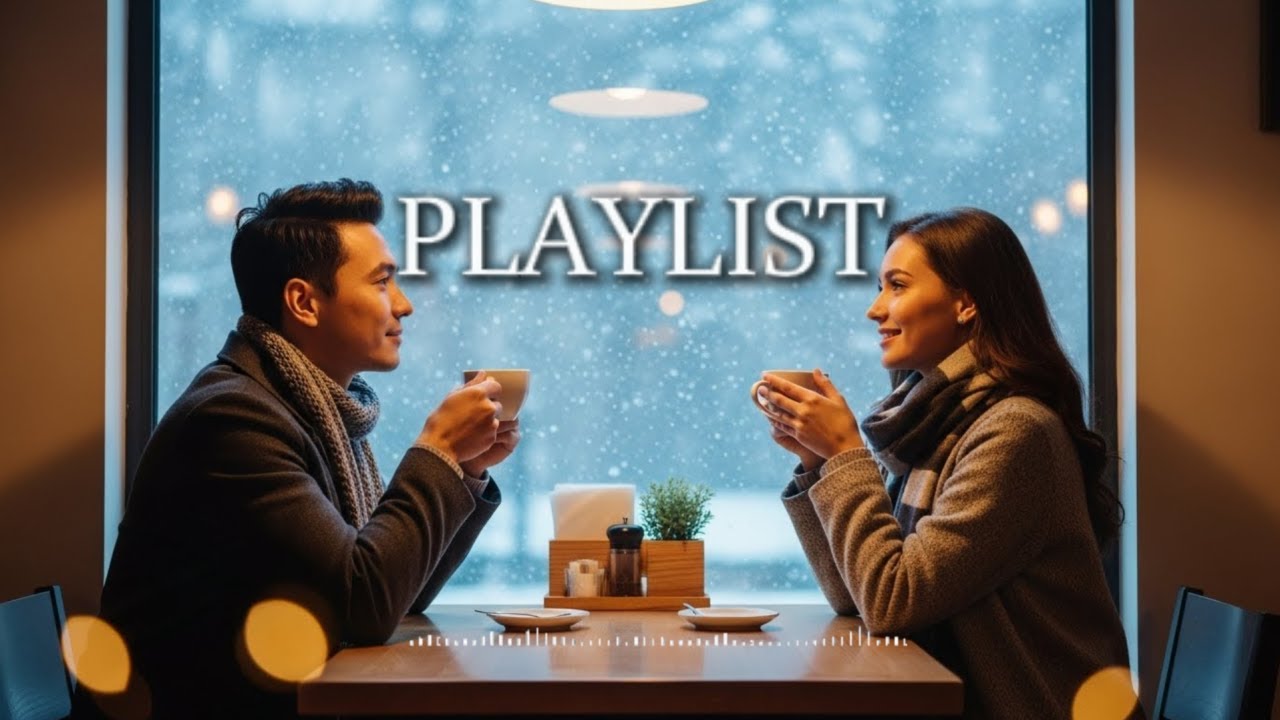 Snowfall & Soft Melodies Café Love Playlist Vol.4 ☕l Soft Female Vocal for Study & Relax l Work