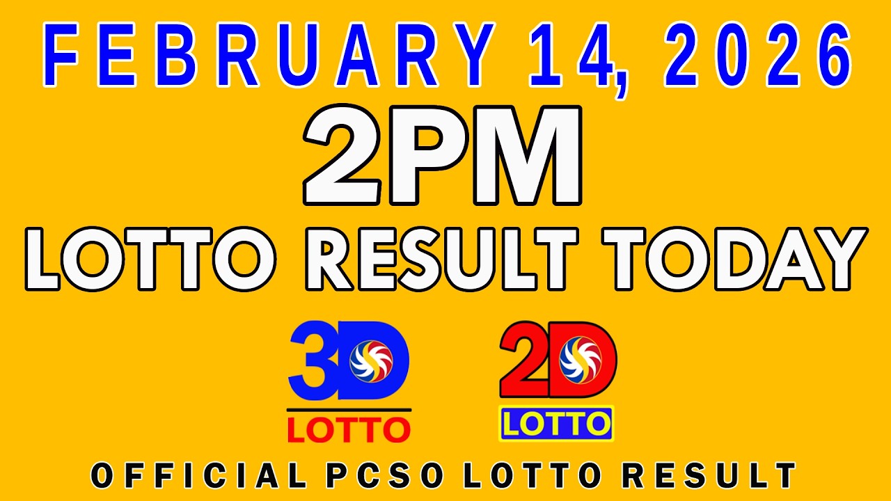 2pm Lotto Result Today Swertres Ez2 PCSO February 14 2026