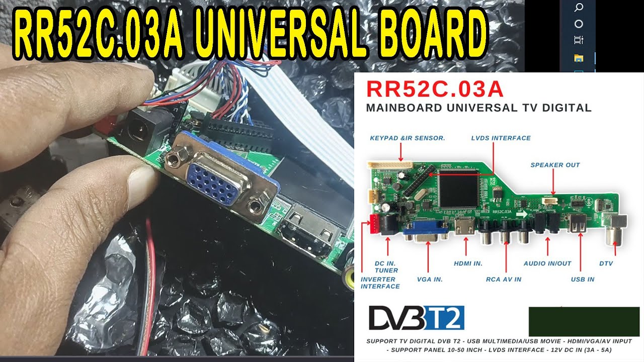 PERTAMA KALI INSTALASI BOARD UNIVERSAL RR52C 03A