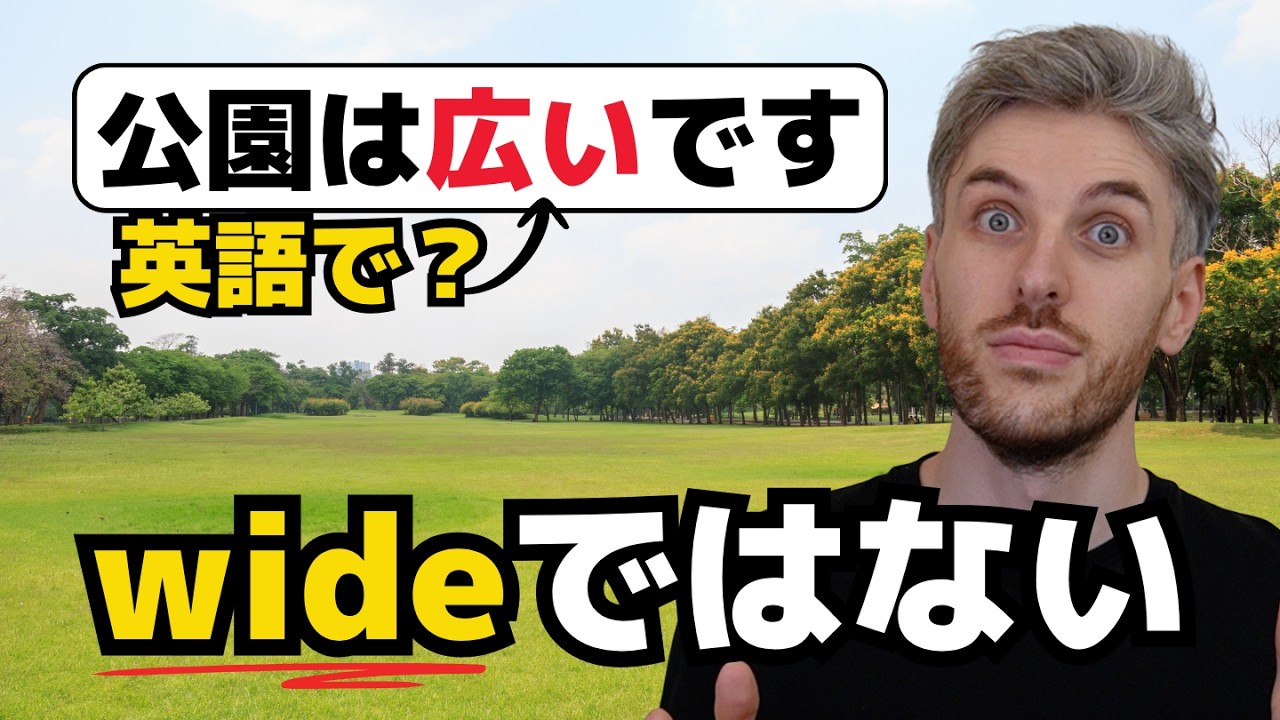 『公園は wide』は不自然!? 英語で『広い』を自然に言い換える