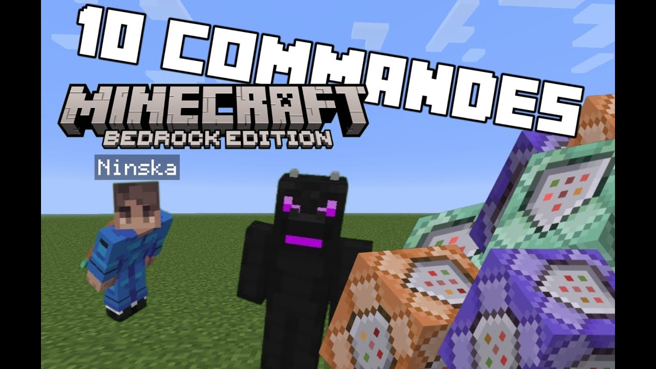TOP 10 des meilleures commandes de minecraft bedrock (avec ninska)