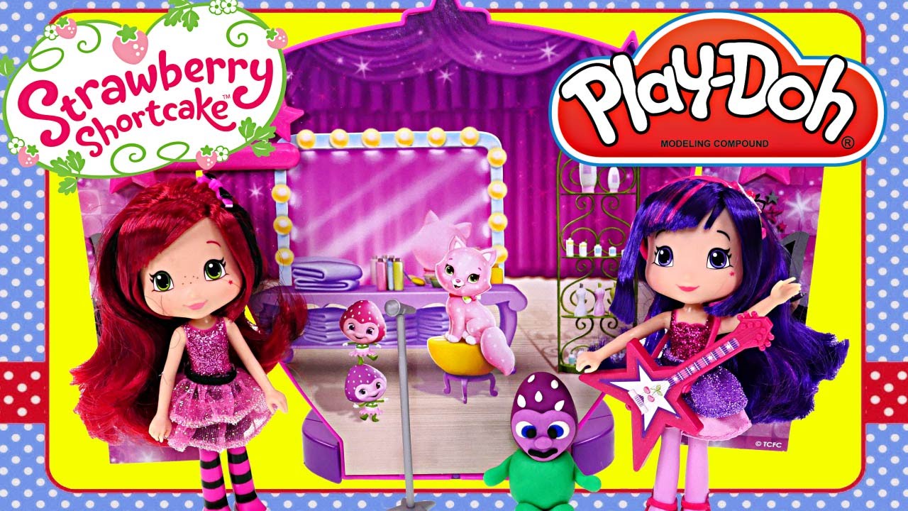 Strawberry Shortcake PLAY DOH Sweet Beats Stage Cherry Jam Doll Concert - Real Music & Songs