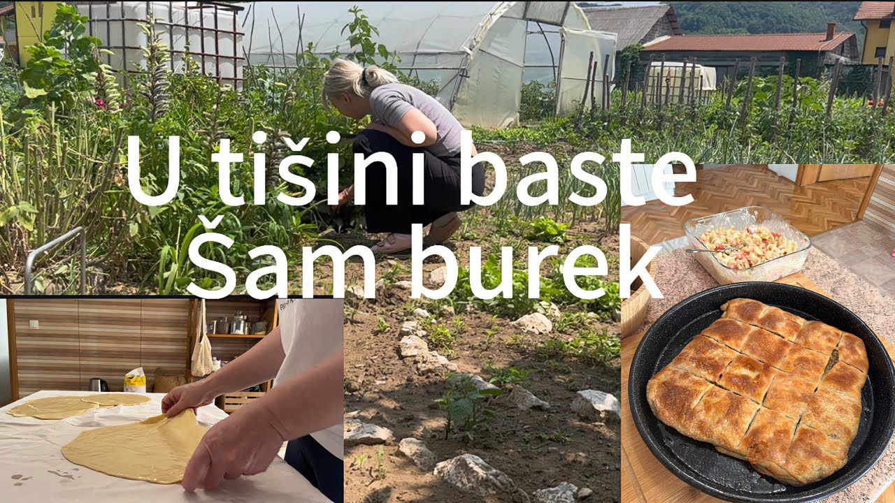 ŠAM BUREK🌿U TIŠINI BAŠTE/Hladni desert i hladna salata/MIRNA JUTARNJA RUTINA