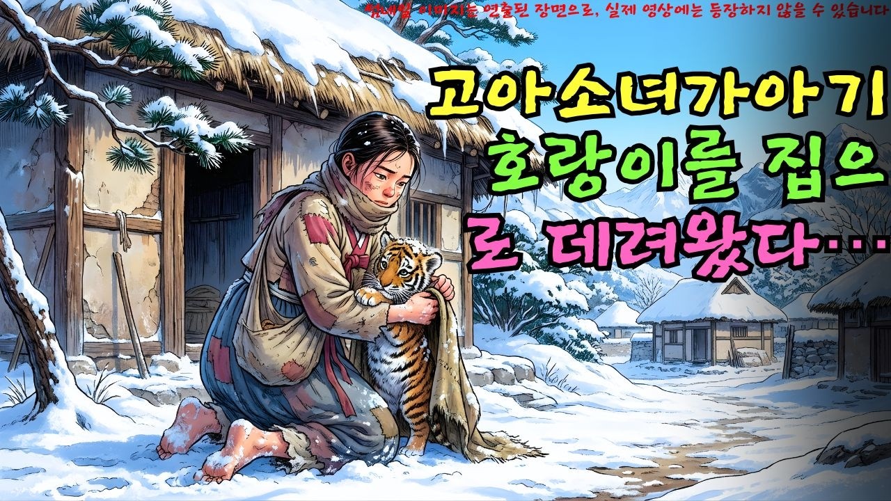 👉 고아 소녀가 아기 호랑이를 집으로 데려왔다… 눈보라 속에서 담요로 지켜준 그녀, 10년 후 호| 야담 |옛날이야기 |민담 |전설 | 설화