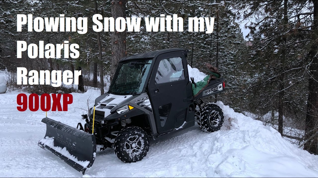 Plowing snow with a Polaris Ranger