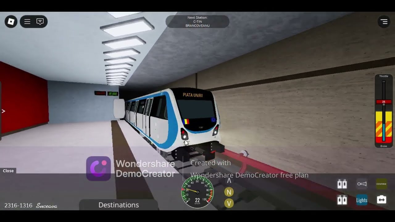 Metro Mania - Journey by a CAF BM3 subway from Constantin Brancoveanu to Piata Unirii 2 on M2
