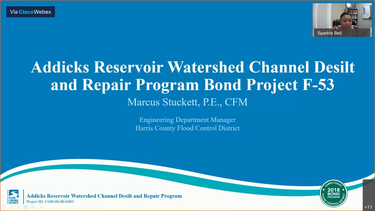 Rehabilitation of channels upstream of Addicks Reservoir Virtual Public Meeting