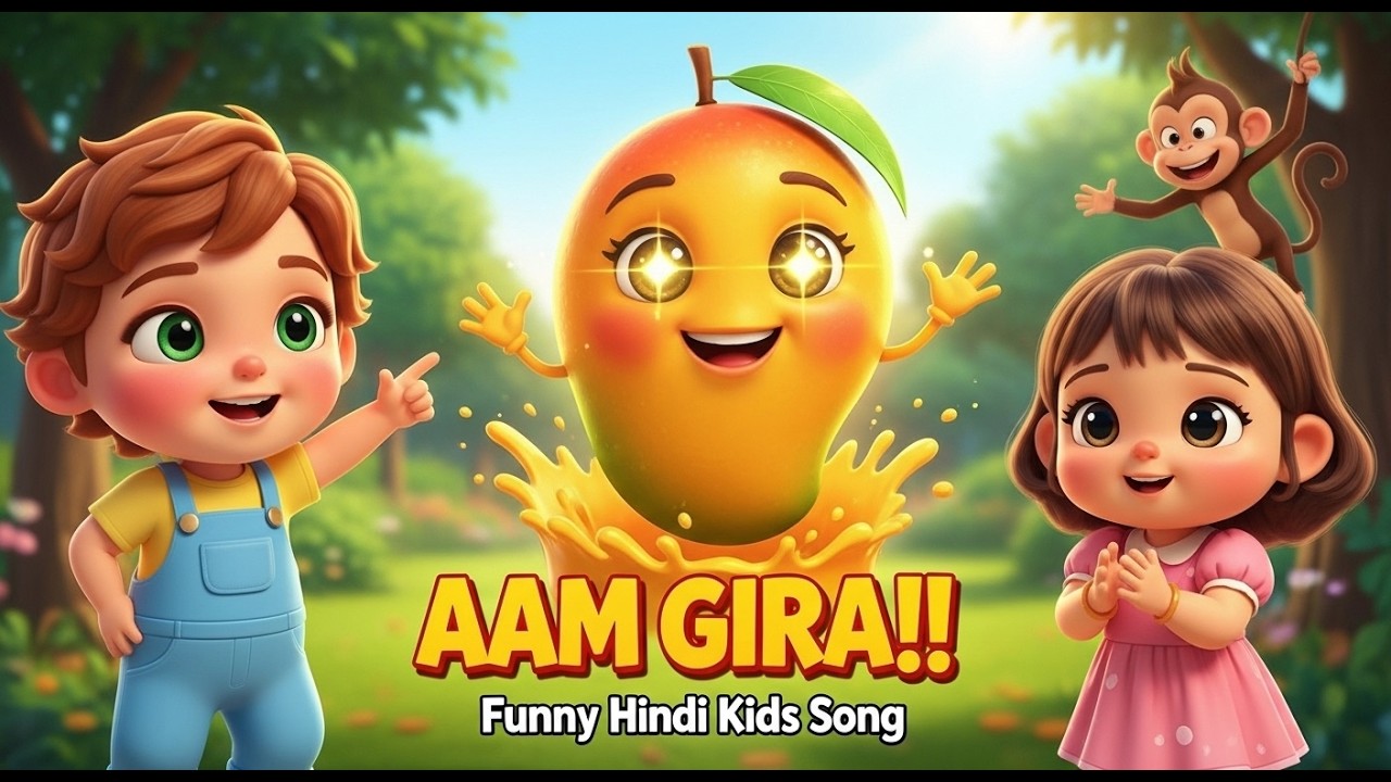 आम गिरा!! Aam Gira Funny Mango Song | Hindi Nursery Rhymes And Kids Songs | Rhyme Time Village