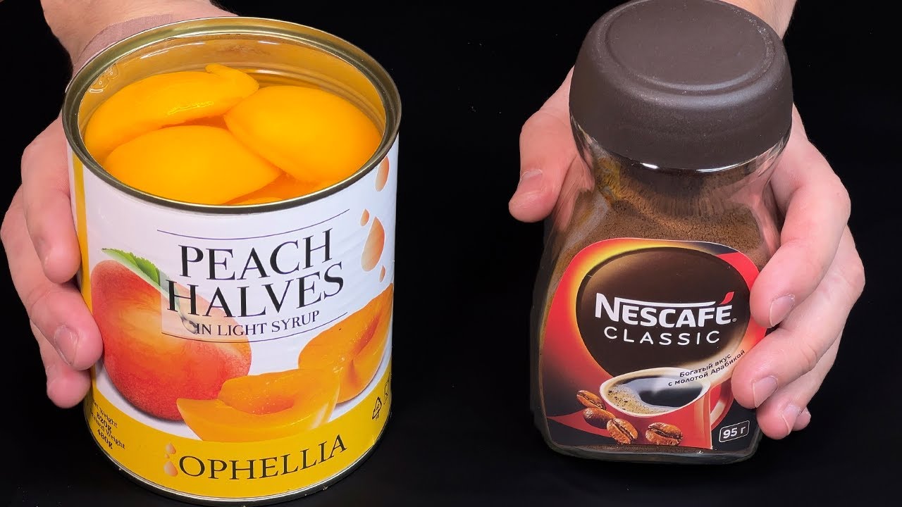 Mix COFFEE and peaches 🍑 Peach Dessert 🍑 Dessert Without Baking!