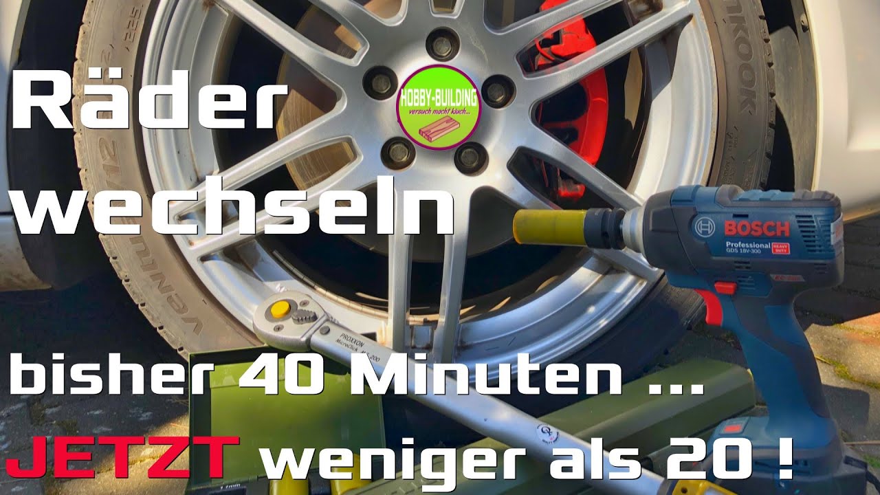 Räder schnell wechseln Bosch Drehschlagschrauber GDS 18V 300