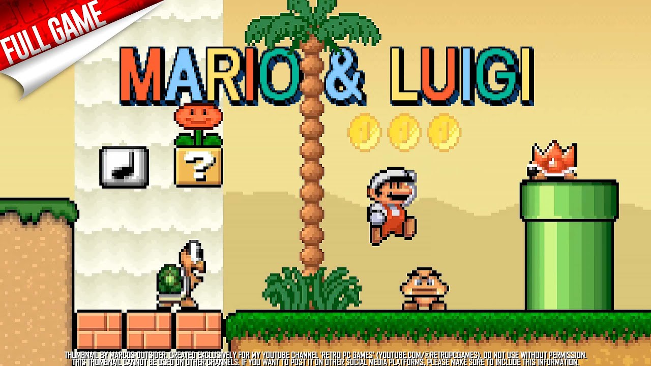 Mario and Luigi (PC DOS, 2001) Longplay (Both Quests)