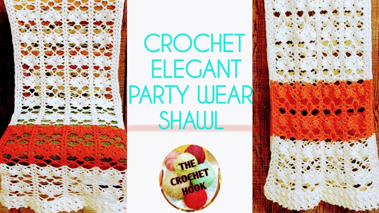 CROCHET SHAWL DESIGN | EASY CROCHET SHAWL FOR BEGINNERS | क्रोशिया शॉल | LADIES STOLE PATTERN