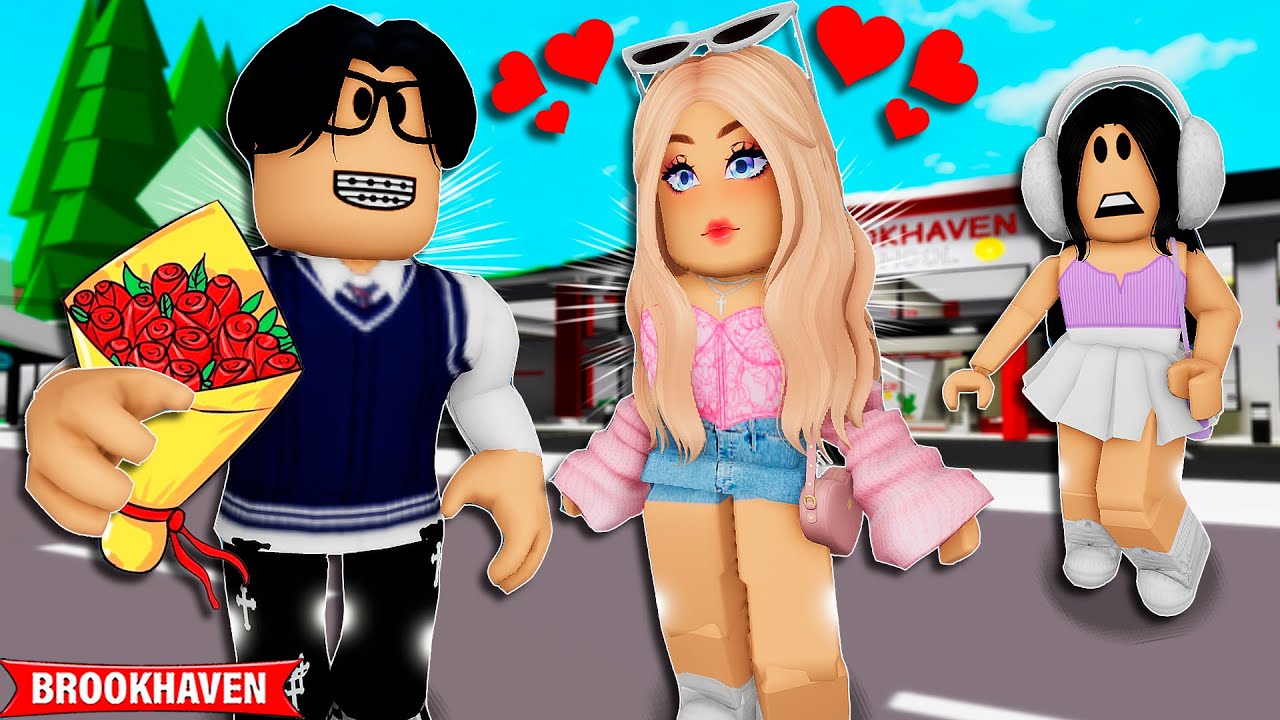 A MENINA MAIS BONITA DA ESCOLA SE APAIXONOU PELO NERD | Historinhas Brookhaven Roblox Bibi e Lud