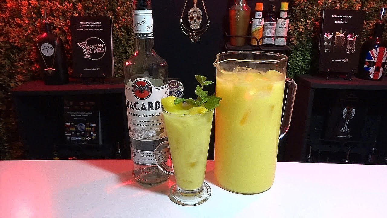 Como hacer BATIDO DE MANGO TROPICAL 🥭 con RON