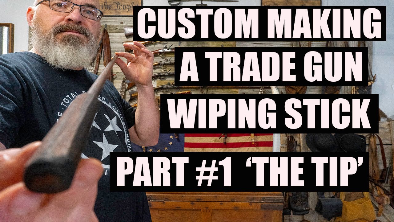 HAND MAKING A FLINTLOCK TRADE GUN WIPING STICK - PART #1