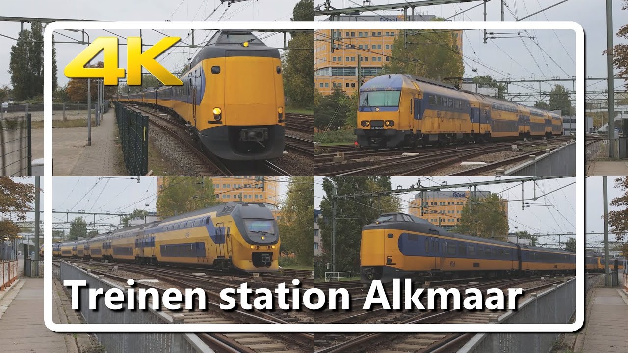 [4k / 2160p video] Treinen op station Alkmaar (24-10-2015)