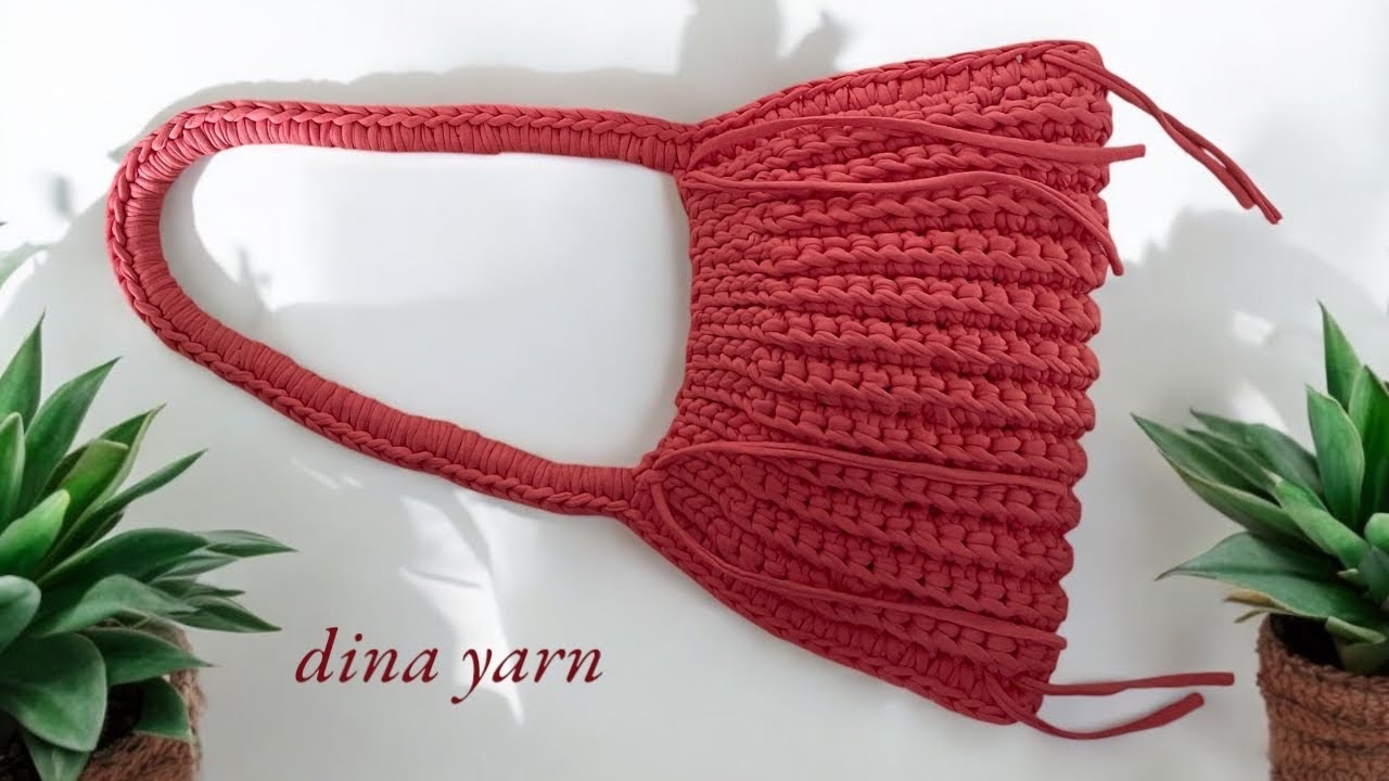 شنطه بخيط الكليم_simple crochet bag for beginners
