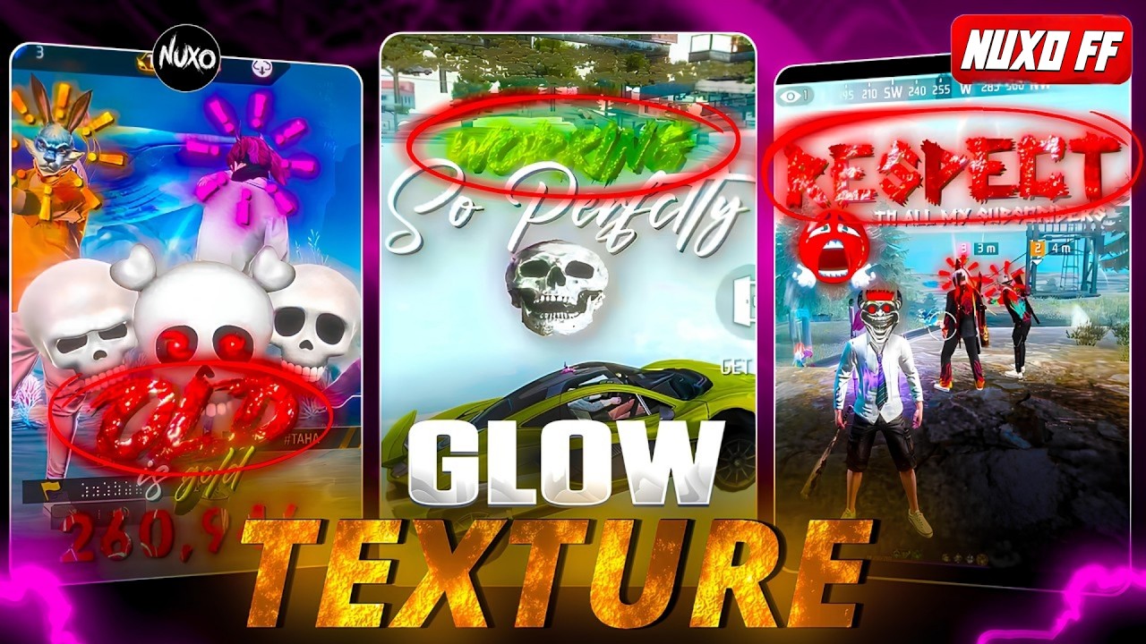 @nuxoff Jaisa Glow Texture Text Kaise Banaye 🔥😈