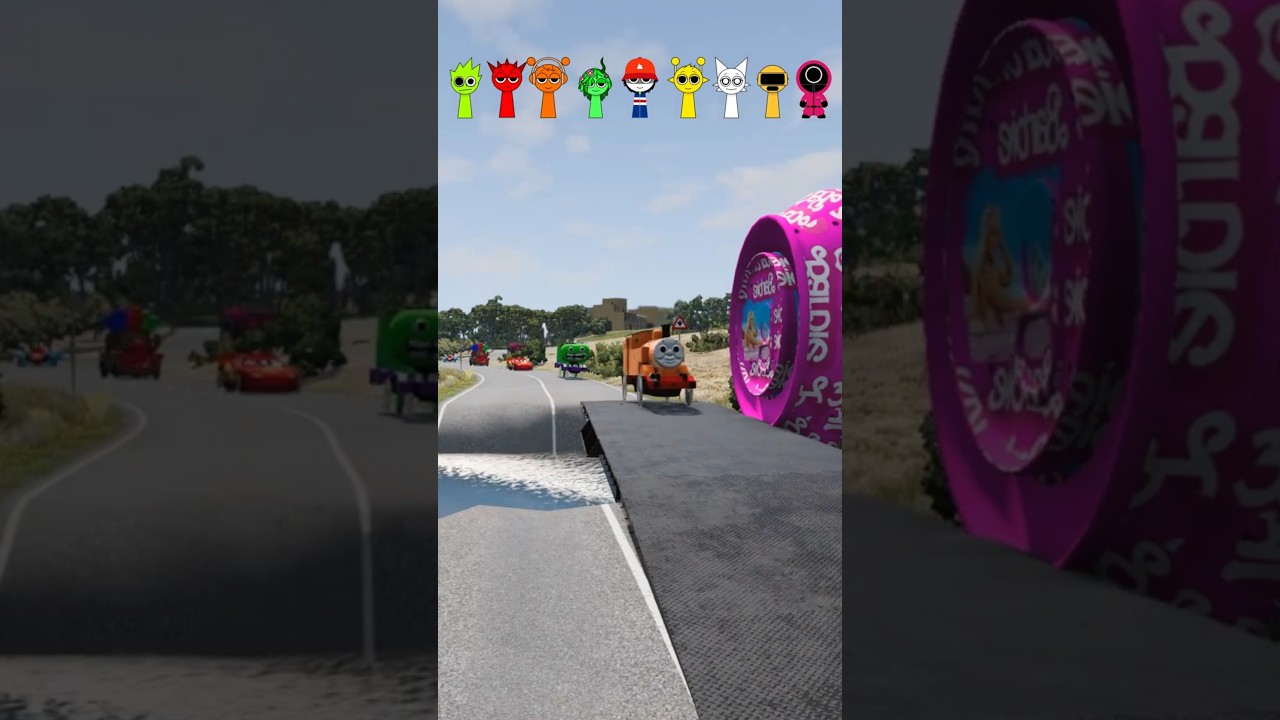 Flatbed Truck McQueen | Transportation with Truck - Pothole vs Car # | BeamNG.Drive Gameplay