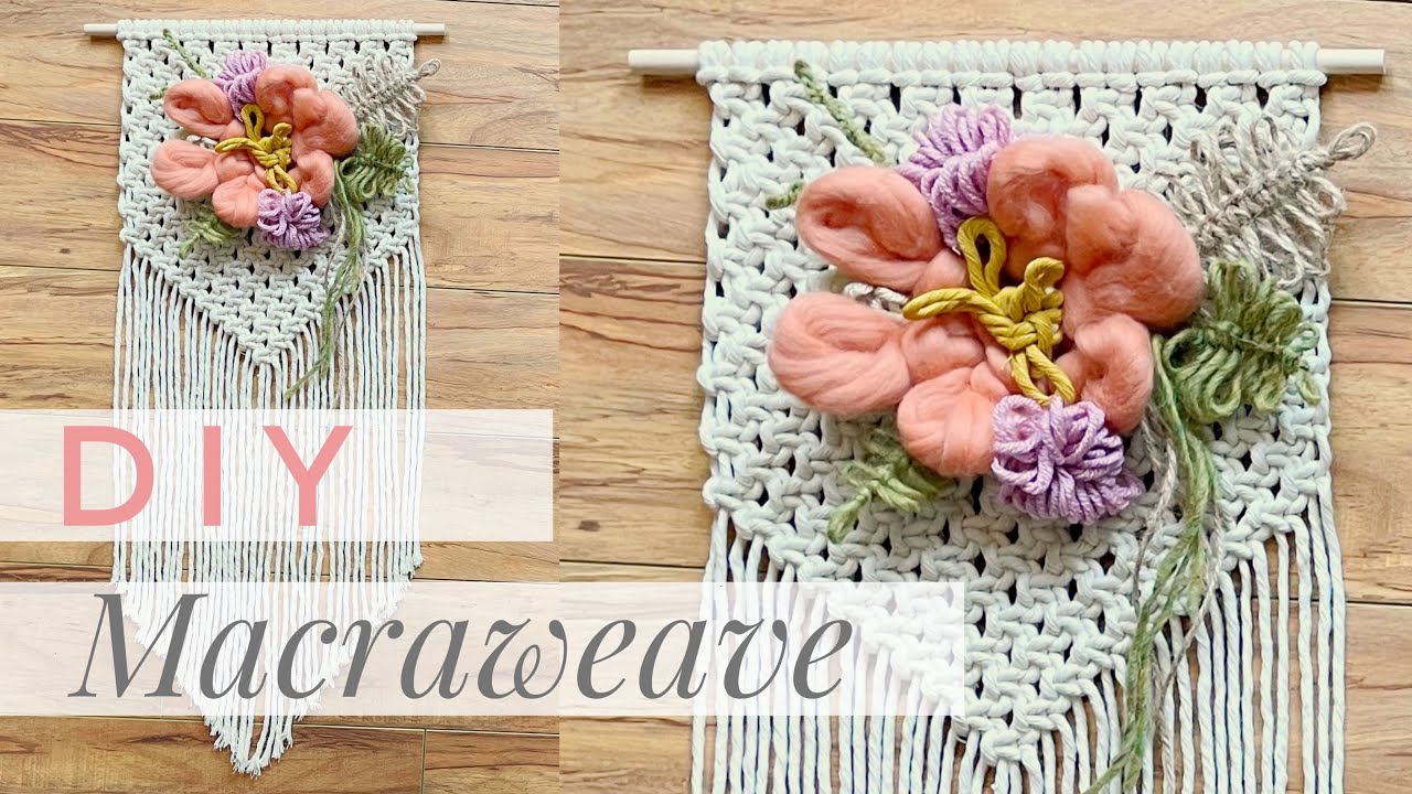Цветок в технике макраме своими руками | Macraweave
