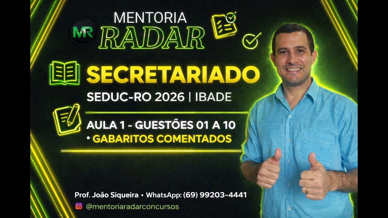 2ª REVISÃO DE VÉSPERA SECRETARIADO — IBADE/SEDUC-RO 2026