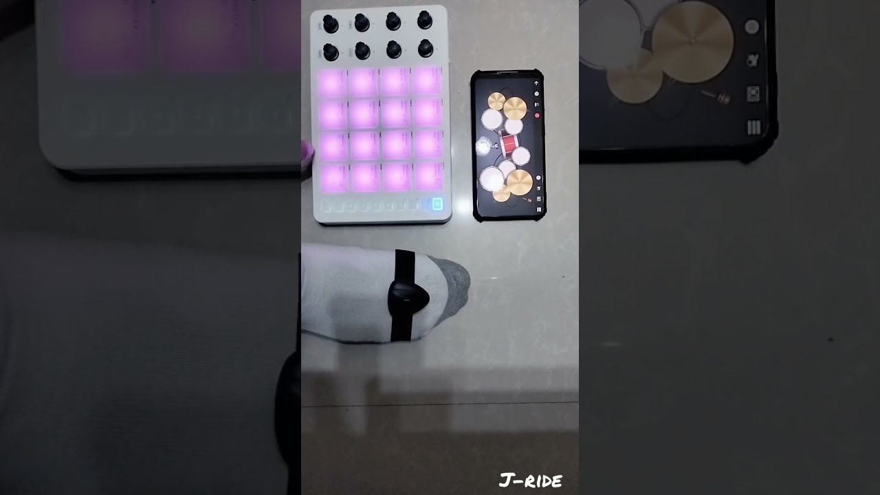 SMC Pad M-Wave and Aeroband lite as MIDI controller in WALK BAND ANDROID APP