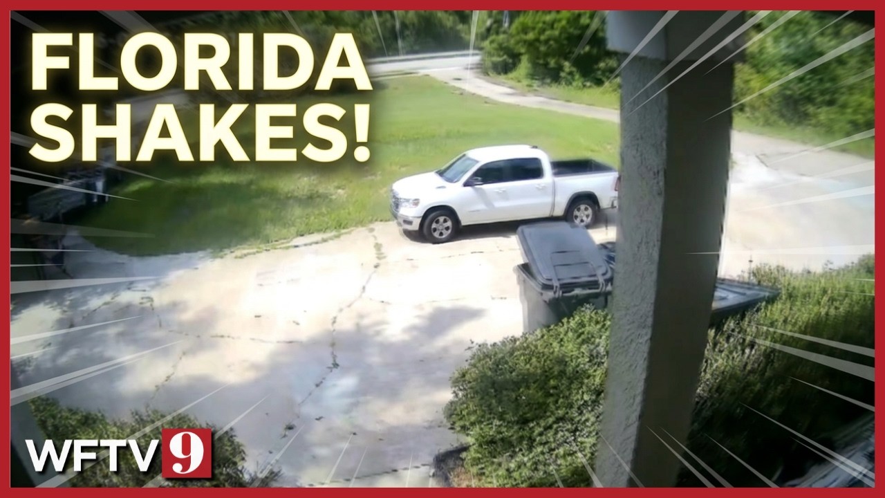 Camera shows shaking after earthquake off Cuba is felt in Central Florida