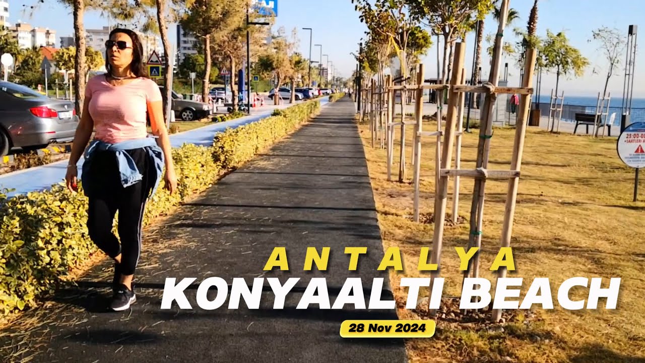 Antalya Konyaaltı Beach 28 Nov 2024 #antalya #turkey #konyaaltı #citytour #sahıl #آنتاليا