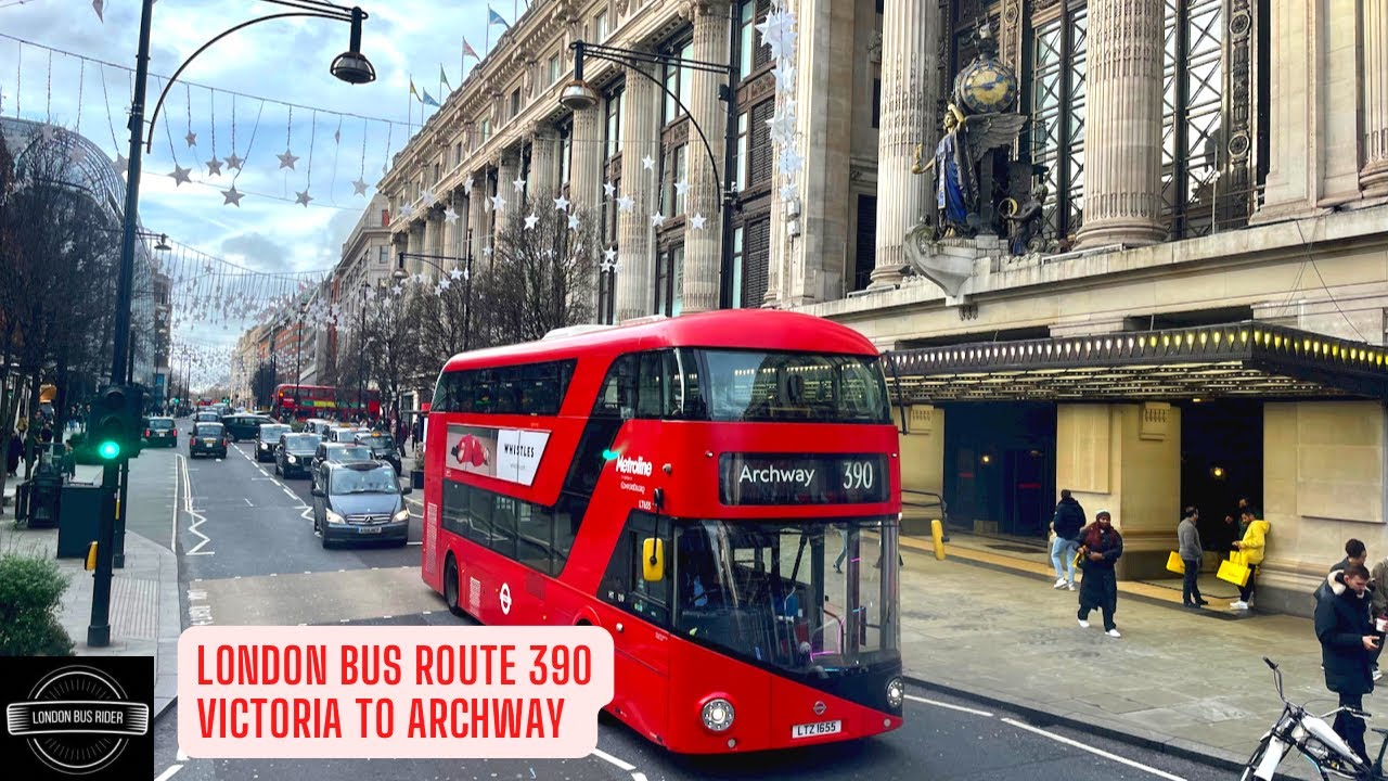 Central London to Archway Join me on Double-Decker Bus 390 and enjoy the ride