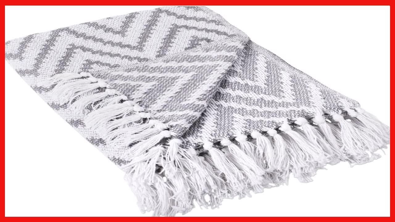 Bon produit -  DII Rustic Farmhouse Couverture avec pompons d&eacute;coratifs, utilisation pour chaise, can