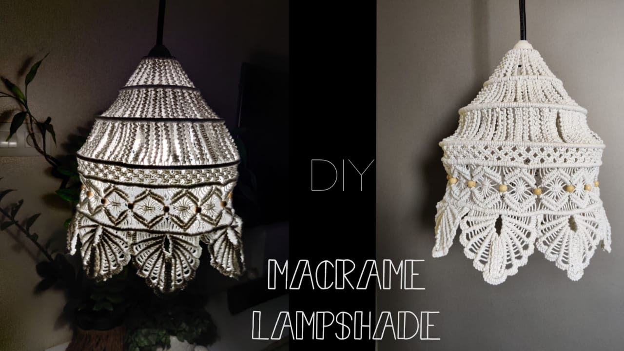 How to Make Macrame Lampshade | Step-by-Step Tutorial | DIY Macrame Pendant Light