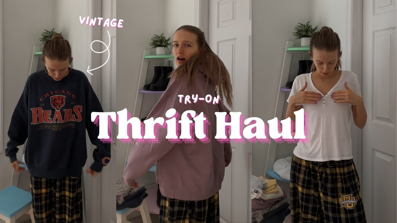 Trying on everything I thrifted recently (a try-on thrift haul)