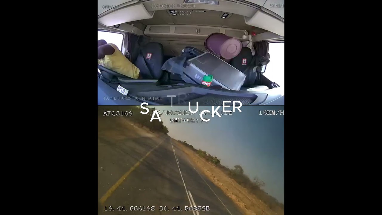 Dashcam shows up sleeping driver crash truck #truckernews #dashcam