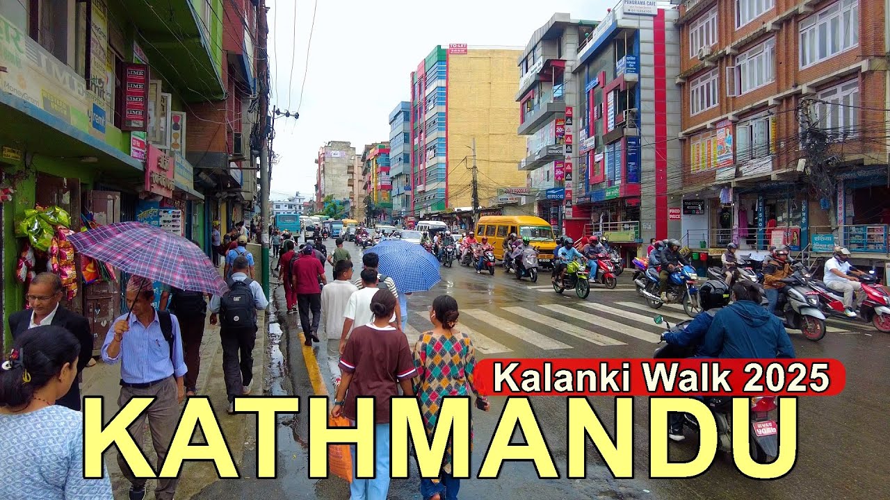 🇳🇵 Kalanki, Kathmandu Walk Rainy Season 2025 ☔️ Nepal Walk 4K HDR 60FPS