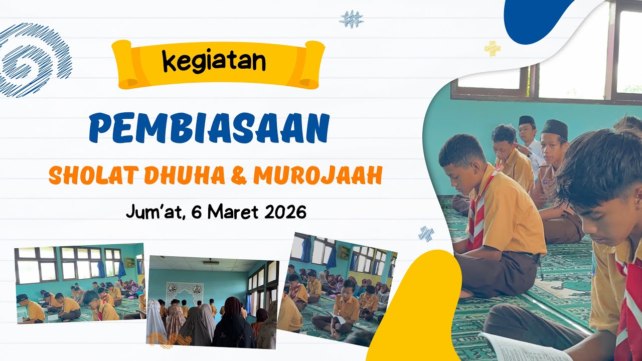 Pembiasaan Sholat Dhuha & Murojaah SMP PGRI Sumobito | Jum'at, 6 Maret 2026 #smpjombang #smpkreatif 