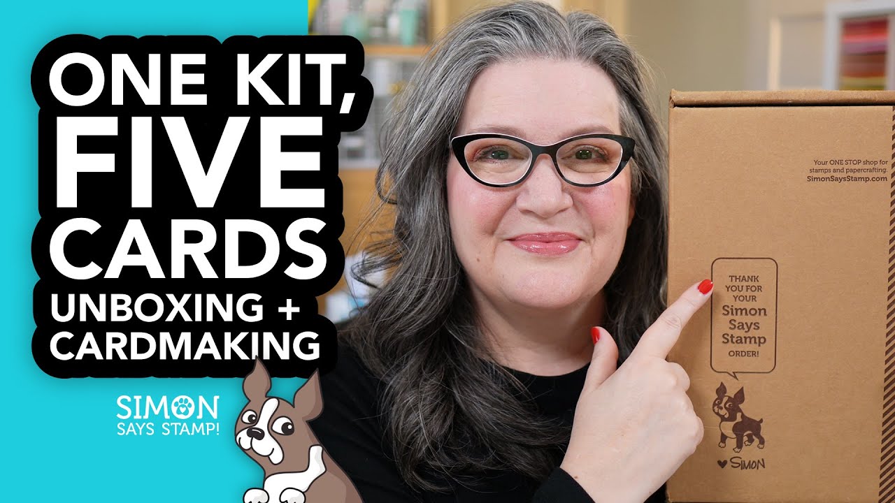 Unboxing The January 2025 Card Kit from @Simon Says Stamp and making five fun cards!