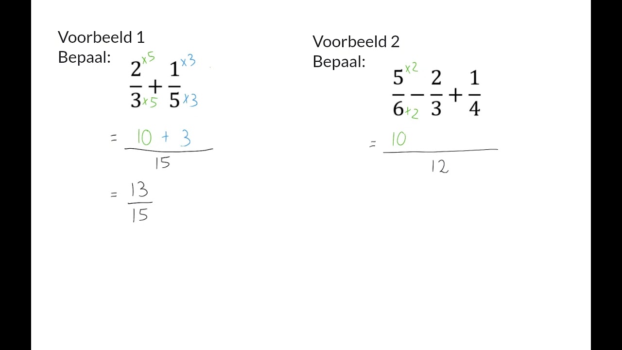 02 Optel en aftrek van gewone breuke