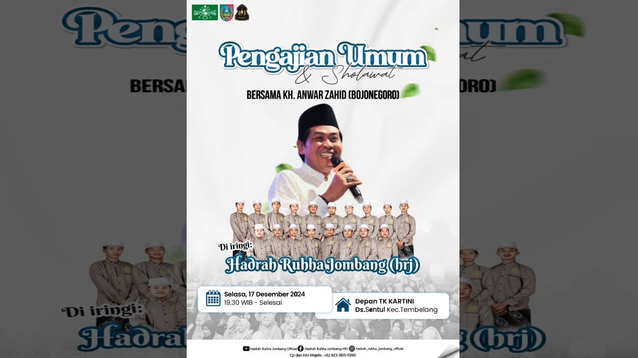 🔴 LIVE KH. ANWAR ZAHID | PERINGATAN MAULID NABI MUHAMMAD SAW DESA SENTUL TEMBELANG JOMBANG