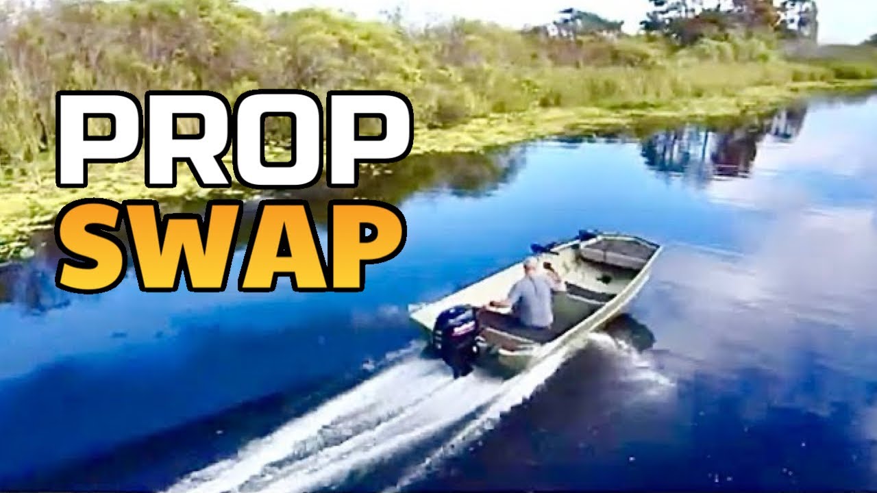 1448 Jon Boat Speed Test DF25A Suzuki .. New Prop