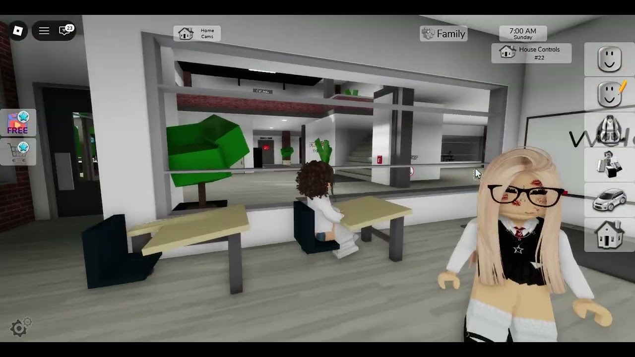 Curly Top Goes to School in Roblox Brookhaven
