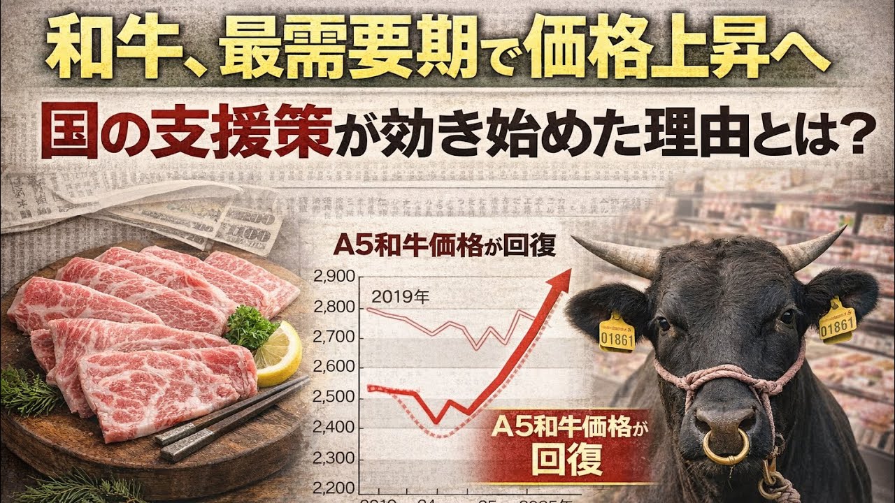 和牛、最需要期で価格上昇へ国の支援策が効き始めた理由とは？