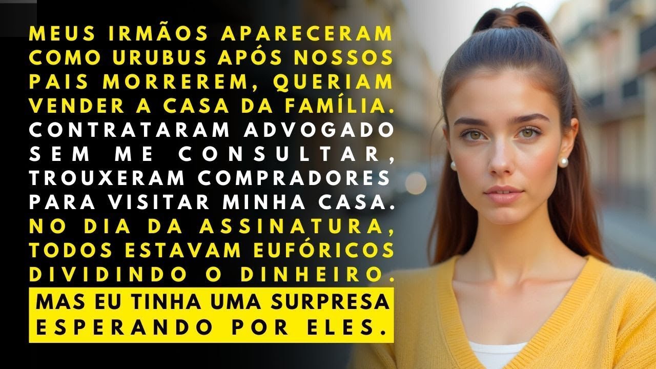 Cuidei dos meus pais sozinha, e meus irmãos venderam a casa sem me avisar  Mas esqueceram um detalh
