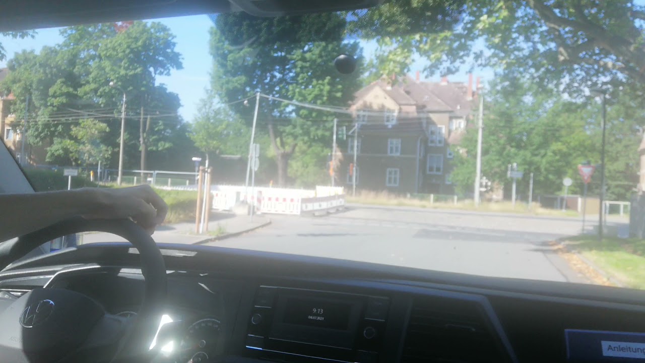 VW T6 Transporter POV summer drive Dresden Stauffenbergallee