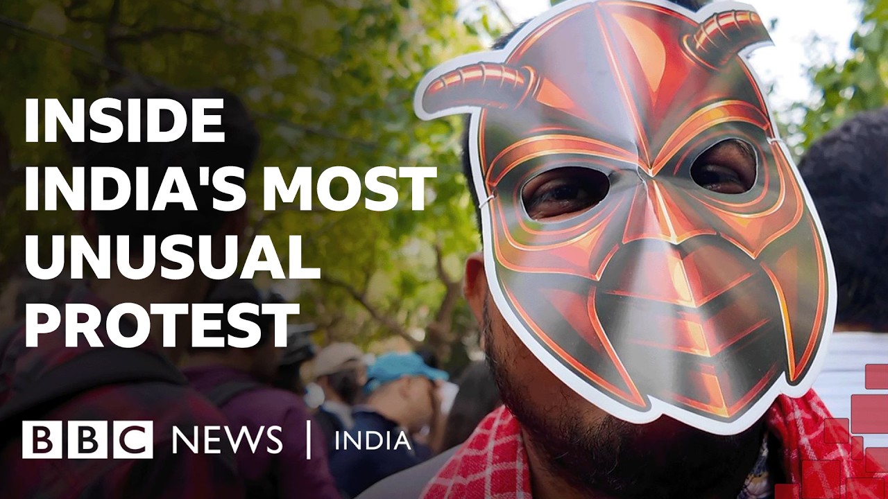 Following India's viral Cockroach protest on the ground | BBC News India