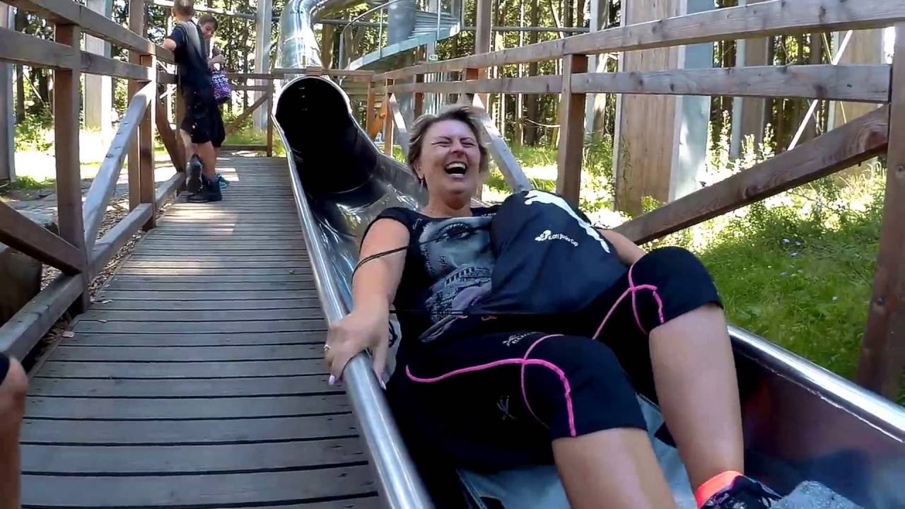 Stezka korunami stromů, tobogán - Lipno 2016