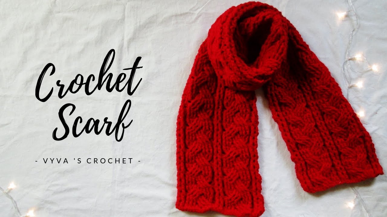 Crochet Scarf| Hướng dẫn móc khăn choàng vặn thừng xoắn ba| Vyvascrochet